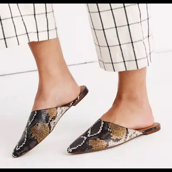 Madewell Shoes - Madewell Remi Mule Spiced Cider Snake Print